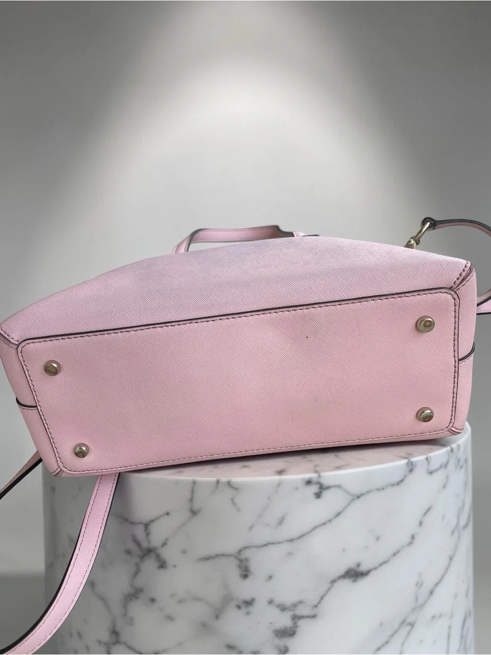 Kate Spade Cedar Street Maise Pale Pink Leather Satchel Crossbody Bag